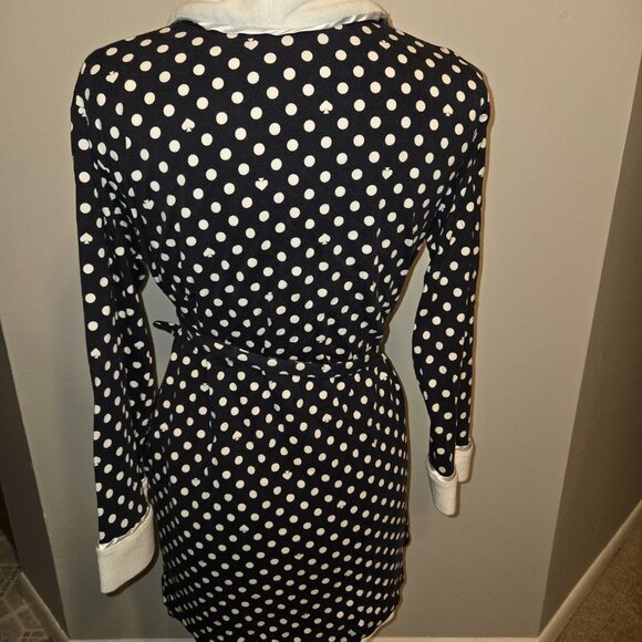 Kate Spade Polka Dot Robe NAVY - Picture 3 of 8